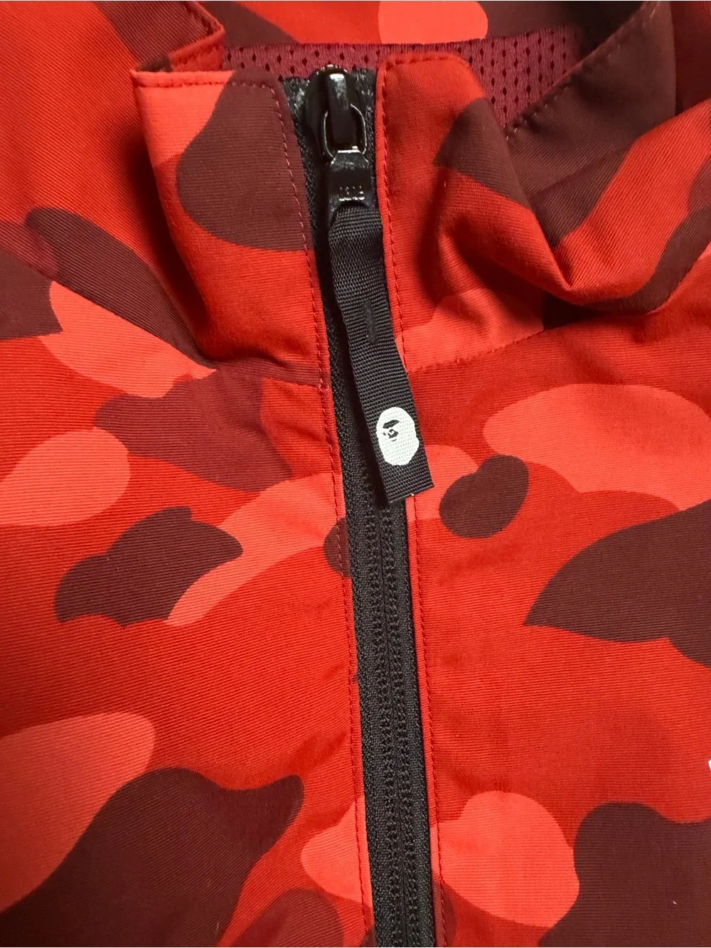Bape Red Camo Panel Windbreaker Jacket - Men's